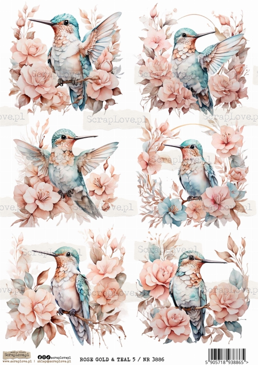 rose gold &amp; teal 5 : nr 3886 .jpg