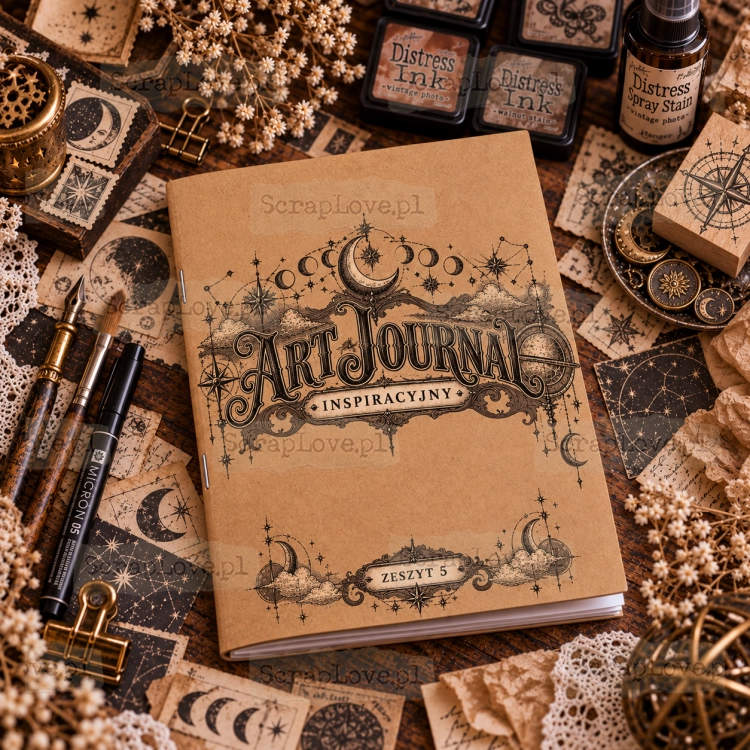 Vintage’owy art journal z kosmicznymi skarbami.png